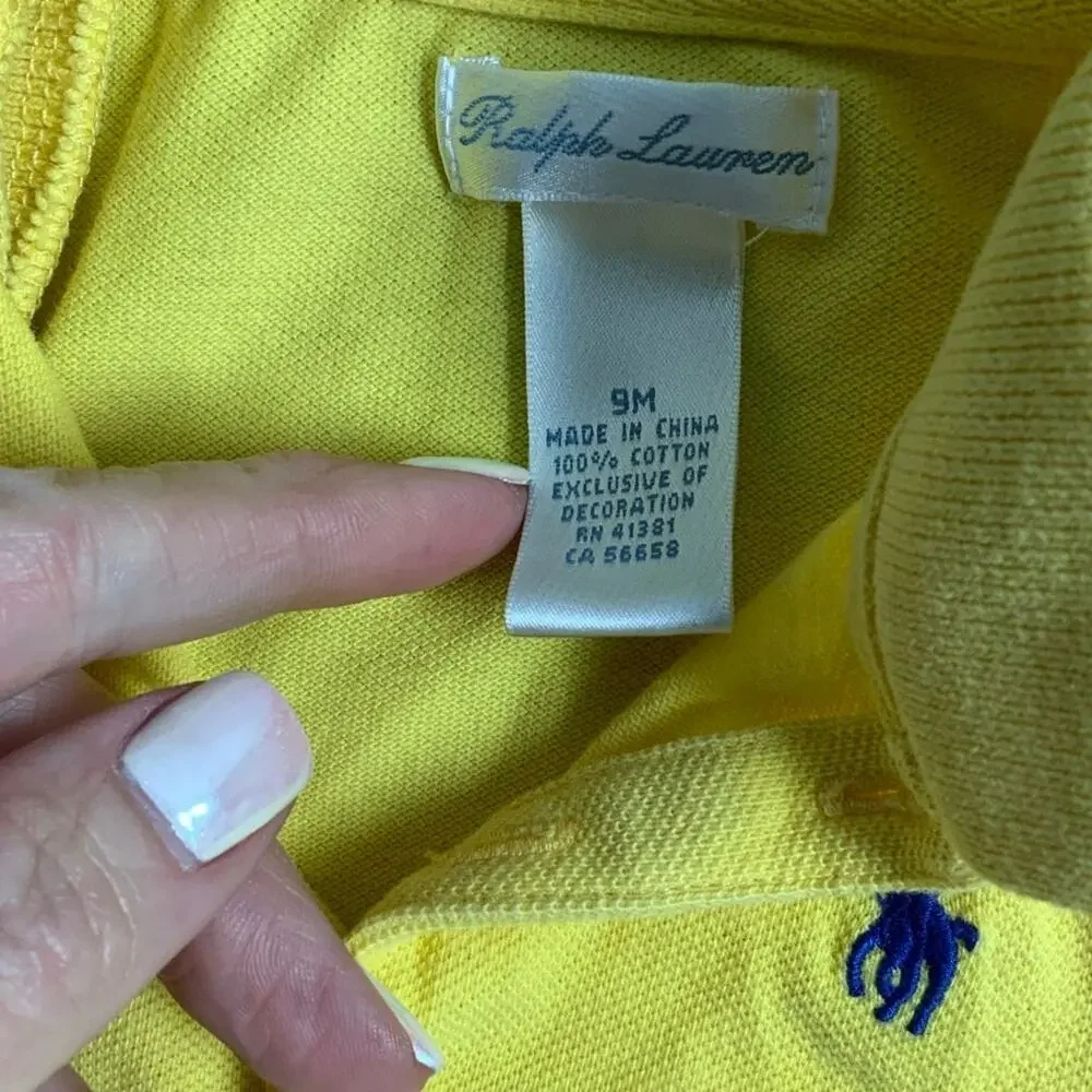Ralph Lauren Yellow Peplum Dress 9mo